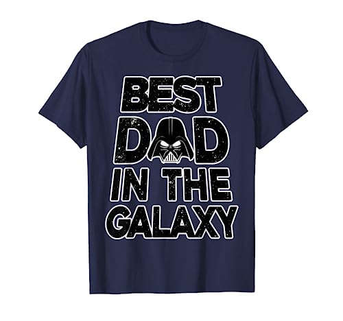 Star Wars Día del Padre Darth Vader Best Dad Galaxy Text Camiseta