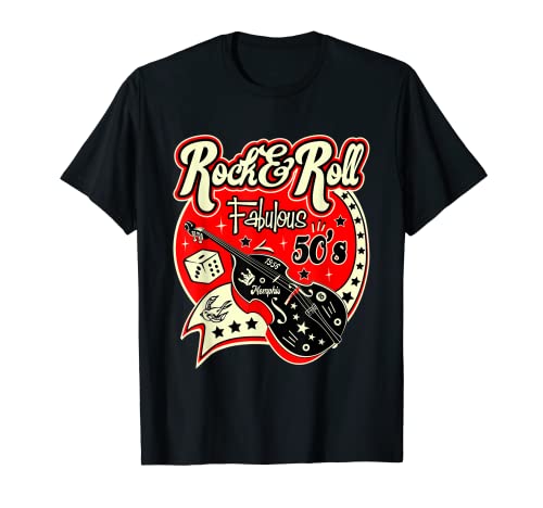 Camisetas Rockabilly Hombre Mujer Rock and Roll Retro 50s Camiseta