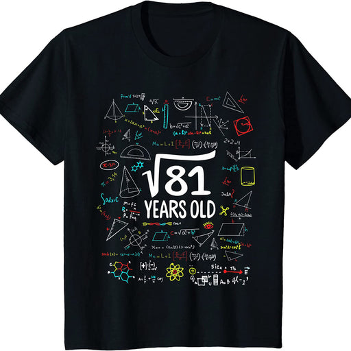 Camiseta Niños Raíz Cuadrada 9 Cumpleaños Matemáticas