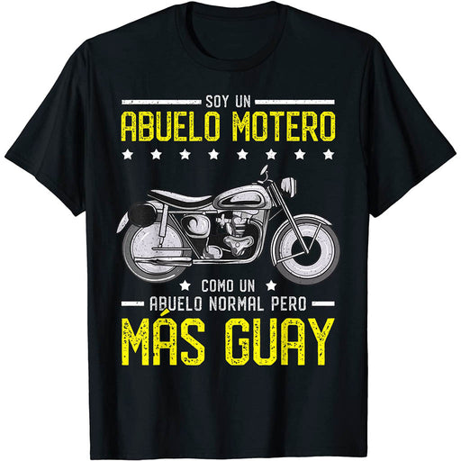 Camiseta Abuelos Soy un Papá Motero Como Un Abuelo Normal Pero Más Guay