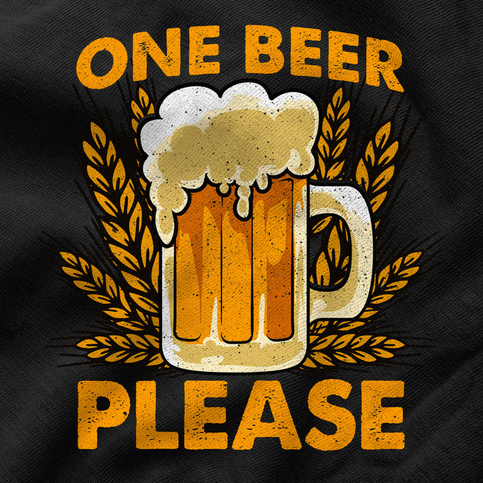 Camiseta Divertida Cerveza Frase En Inglés One Beer Please