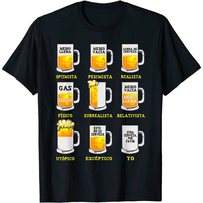 Camiseta Cerveza Original Psicoanálisis Tipos De Personas