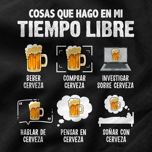 Camiseta Cerveza Divertida Cosas Que Hago En Mi Tiempo Libre