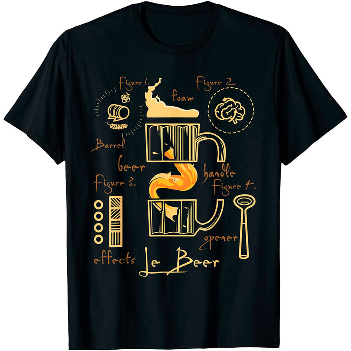 Camiseta Anatomía De Una Cerveza De Leonardo Da Vinci