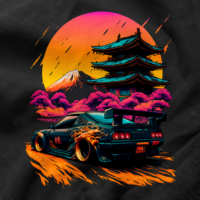 Camiseta Coche Drifting Templo Japón