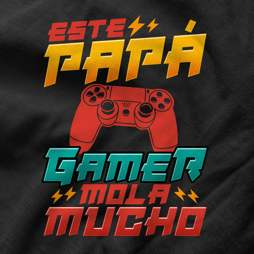 Camiseta Papá Gamer Mola Mucho Padre Videojuegos