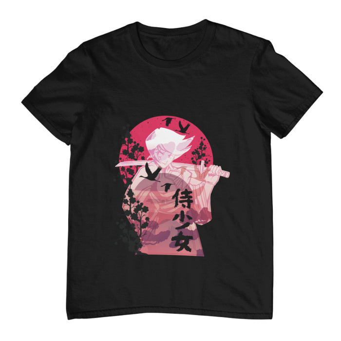 Camiseta Samurai Anime Chica Japonés