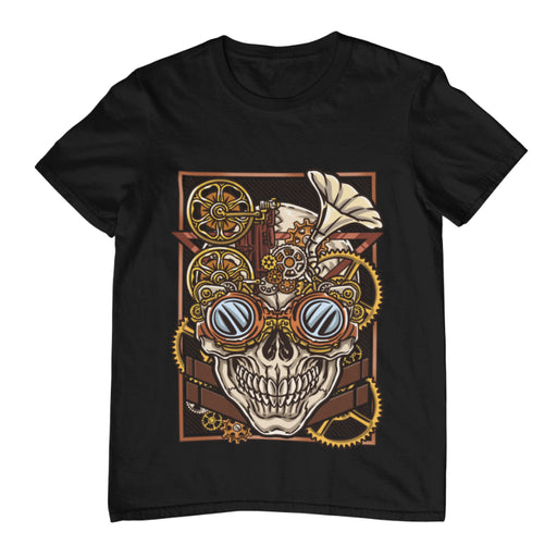 Camiseta Calavera Steampunk Vintage Reloj