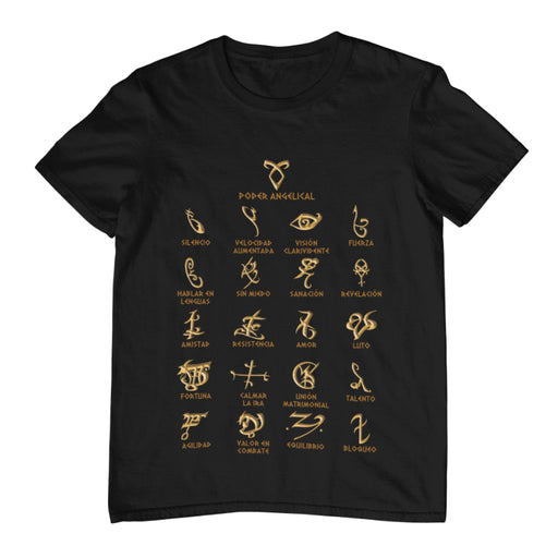 Camiseta Alfabeto Vikingo Runas Poder Angelical