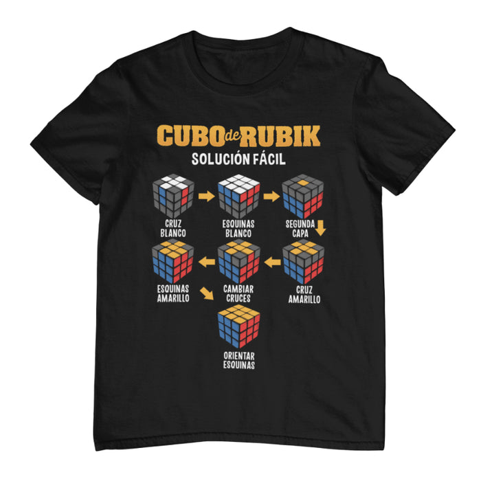 Camiseta Solución de Cubo de Rubik