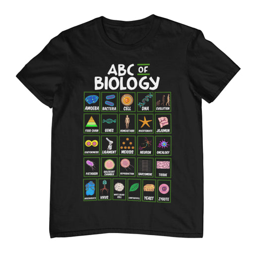 Camiseta ABC de la Biología Física Ciencia