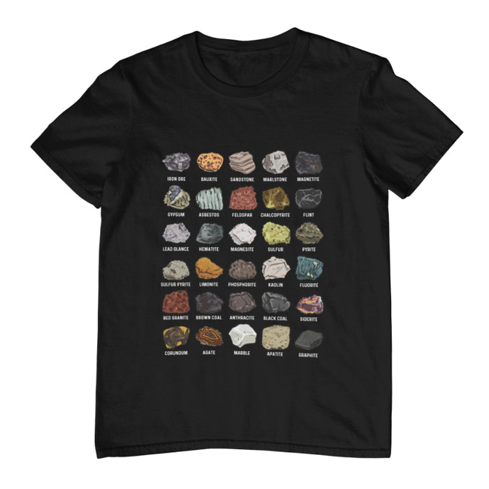 Camiseta Tipos de Minerales Futuro Geólogo