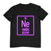 Camiseta Símbolo Químico Luces de Neon