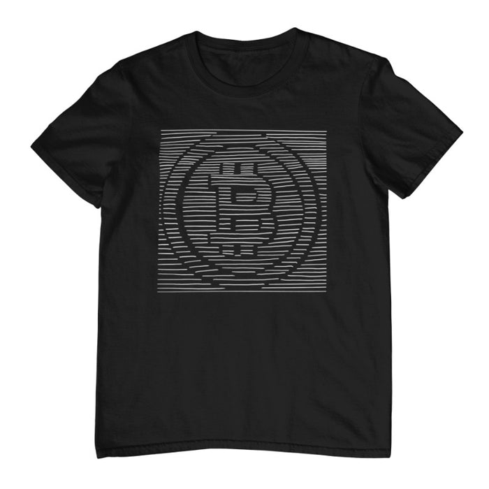 Camiseta Bitcoin Lineas Relieve