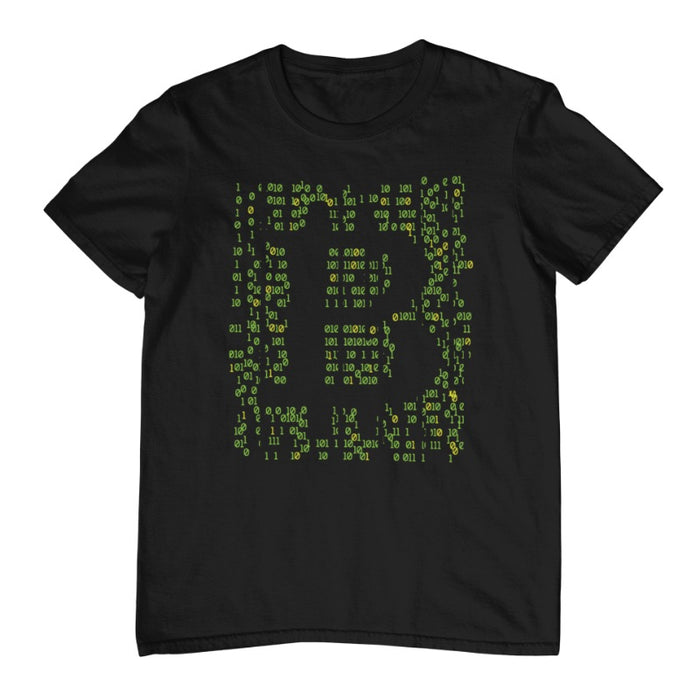 Camiseta Bitcoin Dígitos Verde