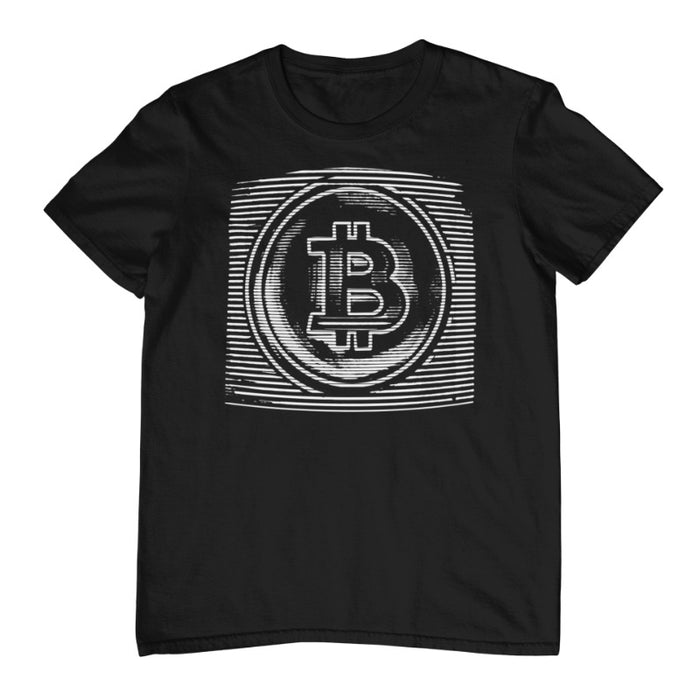 Camiseta Bitcoin TV Pantalla Lineas