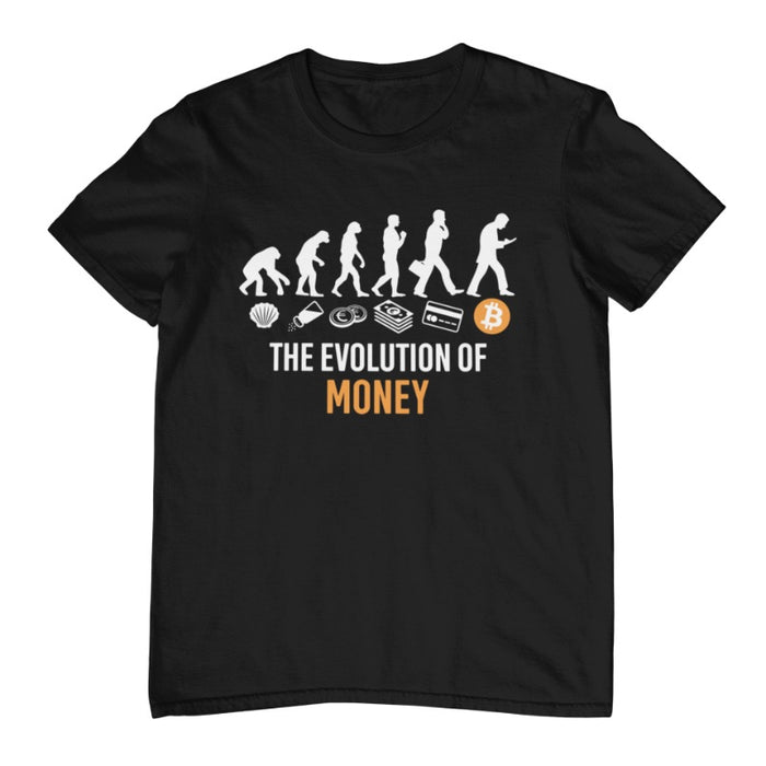 Camiseta The Evolution Of Money Bitcoin